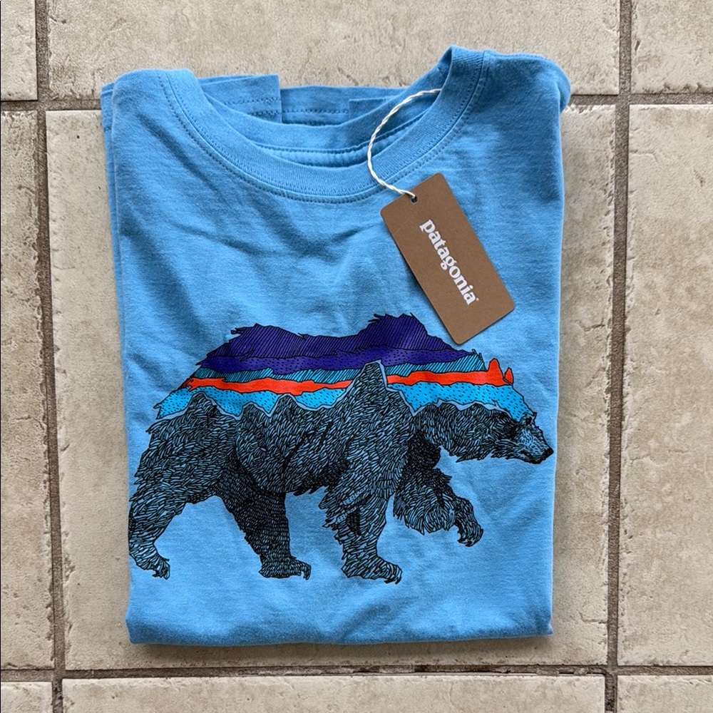 Patagonia Blue Bear Graphic Kids Tee
